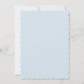 Invitation Elégant Baby shower bleu Fleur sauvage classique (Dos)