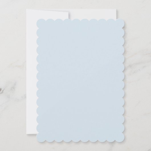 Invitation Elégant Baby shower bleu Fleur sauvage classique (Dos)