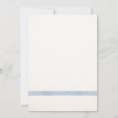 Invitation Élégant Baby shower bleu Modèle d'invitation (Dos)