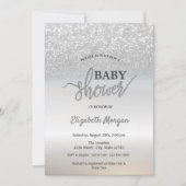 Invitation Elégant Baby shower Bokeh Parties scintillant Arge (Devant)