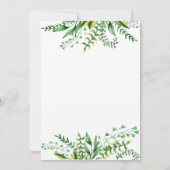 Invitation Elégant Baby shower botanique d'aquarelle verte (Dos)