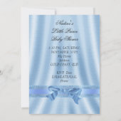Invitation Elégant Baby shower Boy Blue Little Prince Crown (Dos)