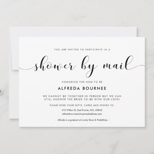 Invitation Elégant Baby shower chic par mail (Devant)