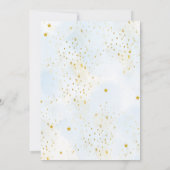 Invitation Elégant Baby shower Citrouille Blue Little (Dos)