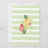 Invitation Elégant baby shower d'agrumes aquarelle (Dos)