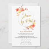 Invitation Élégant Baby shower d'aquarelle Floral Gold Script (Devant)