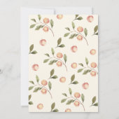 Invitation Elégant Baby shower d'aquarelle Little Peach (Dos)