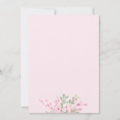 Invitation Elégant baby shower d'aquarelle rose-vert (Dos)