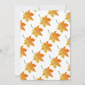 Invitation Élégant Baby shower d'automne Orange (Dos)