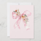 Invitation Élégant Baby shower de boue rose floral (Dos)