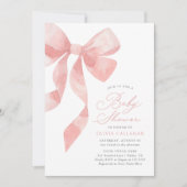 Invitation Élégant Baby shower de cabot rose (Devant)