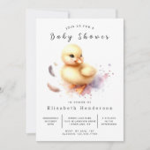 Invitation Élégant Baby shower de canard à papier (Devant)