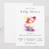 Invitation Élégant Baby shower de canard en ligne (Devant / Derrière)