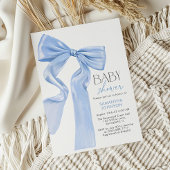 Invitation Elégant Baby shower de coquette de la cou bleue