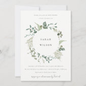 Invitation Élégant Baby shower de couronne d'Eucalyptus Botan (Devant)