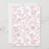Invitation Élégant Baby shower de fille de la cou rose (Dos)