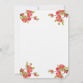 Invitation Élégant Baby shower de fleurs d'arbre rose (Dos)