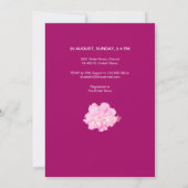 Invitation Elégant Baby shower de fleurs de cerises Sakura (Dos)