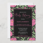 Invitation Élégant Baby shower de fleurs de pivoines roses (Devant)