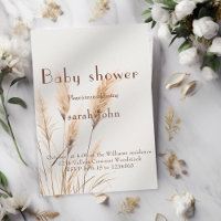 Elégant Baby shower de gazon Pampas