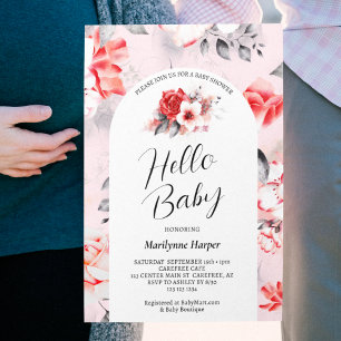 Invitation Élégant Baby shower de jardin fleuri