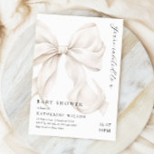 Invitation Élégant Baby shower de la cale blanche