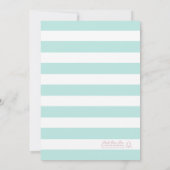 Invitation Élégant Baby shower de la menthe Coeur de baleines (Dos)