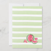 Invitation Elégant Baby shower de melon aquarelle (Dos)