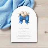 Invitation Élégant Baby shower de nid de la caverne bleue