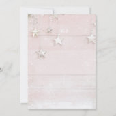 Invitation Élégant baby shower de noël d'hiver rose (Dos)