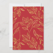 Invitation Élégant Baby shower de Noël noir or floral (Dos)