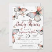 Invitation Élégant Baby shower de papillons Pastel Whimsical (Devant)