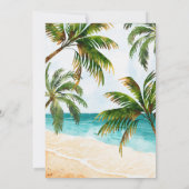 Invitation Elégant Baby shower de plage tropical (Dos)