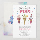 Invitation Elégant Baby shower de Popsicle aquarelle (Devant / Derrière)