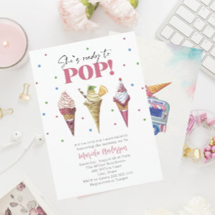 Invitation Elégant Baby shower de Popsicle aquarelle