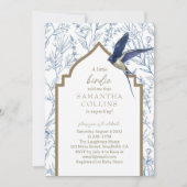 Invitation Élégant Baby shower de prairie de Petit Oiseau (Devant)