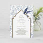 Invitation Élégant Baby shower de prairie de Petit Oiseau (Debout devant)