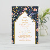 Invitation Élégant Baby shower de prairie de Petit Oiseau (Debout devant)