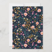 Invitation Élégant Baby shower de prairie de Petit Oiseau (Dos)