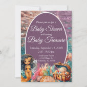 Invitation Élégant Baby shower de sirène noire (Devant)