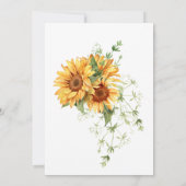 Invitation Elégant Baby shower de tournesol de pays (Dos)