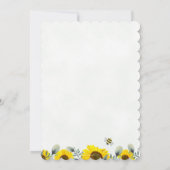 Invitation Élégant Baby shower de tournesols comme Can Bee (Dos)