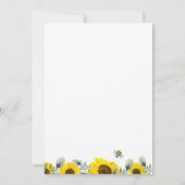 Invitation Élégant Baby shower de tournesols comme Can Bee (Dos)