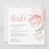 Invitation Elégant Baby shower de Tulipe Aquarelle (Devant)
