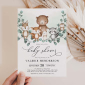 Invitation Élégant Baby shower de verdure des Eucalyptus des