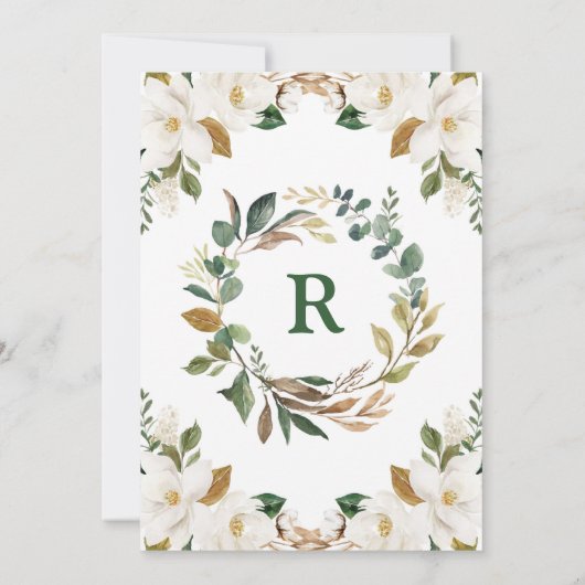 Invitation Elégant Baby shower de verdure fleurie de cerf (Dos)