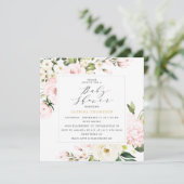 Invitation Elégant Baby shower de verdure florale (Debout devant)