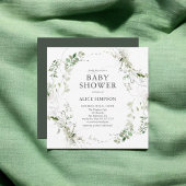 Invitation Elégant Baby shower de verdure moderne