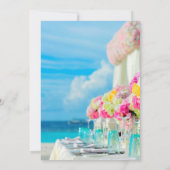 Invitation Elégant Baby shower d'été de Plage Florale Océan (Dos)