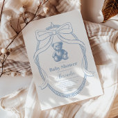 Invitation Élégant Baby shower d'ours en peluche français
